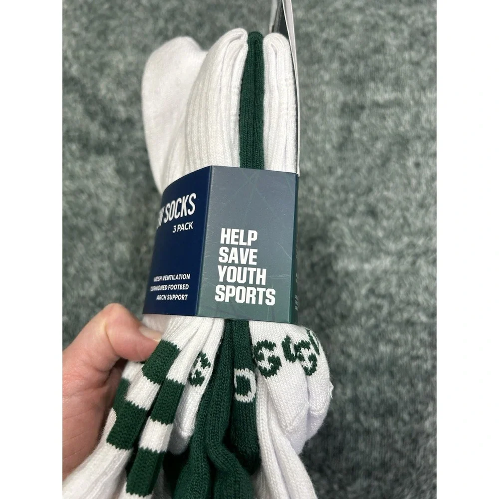 DSG Large (Women's 10+/Men's 8-13)3 Pack Crew Socks Field Green Combo (SC1)